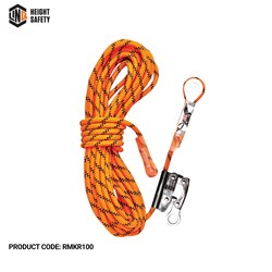 Kernmantle Rope with Thimble Eye & Rope Grab 100M